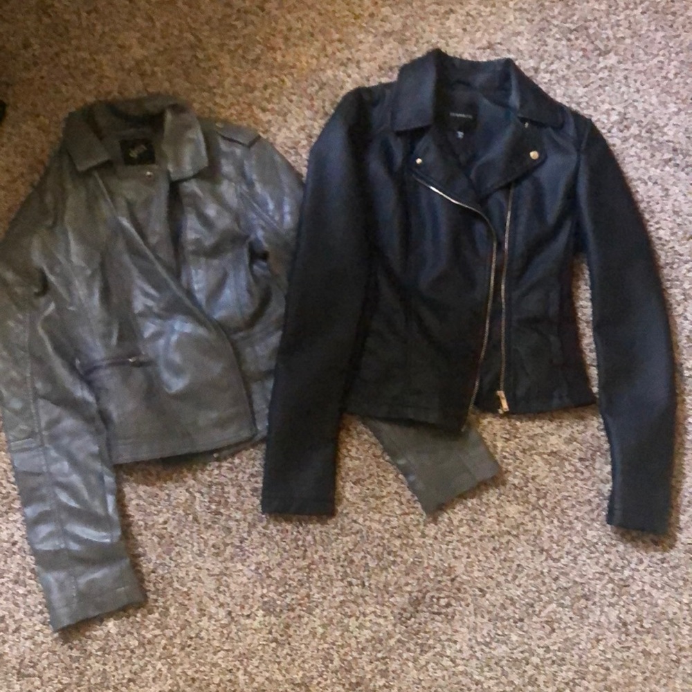 Faux leather jackets